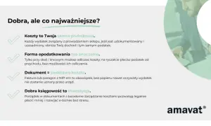 Dobra księgowość to inwestycja. Koszty to tarcza podatkowa, a dokument = podstawa kosztu. Prowadzenie e-biznesu z jdg jest łatwiejsze z porządkiem w dokumentach.